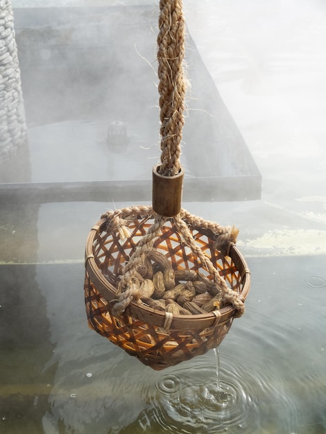 Photo boiled peanuts at qingshui geothermal park