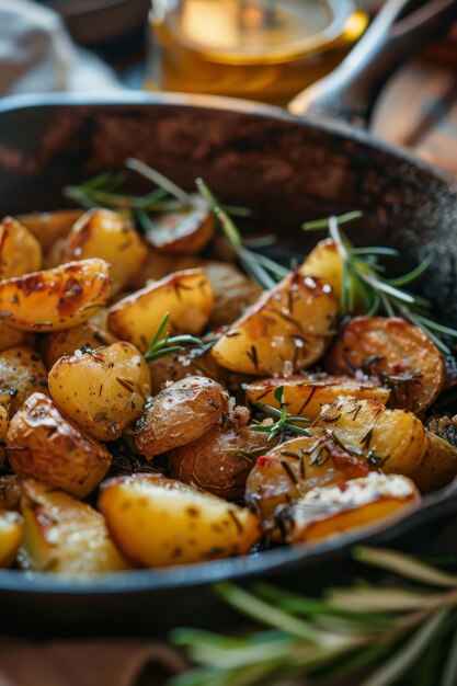 boiled potatoes with herbs Generative AI