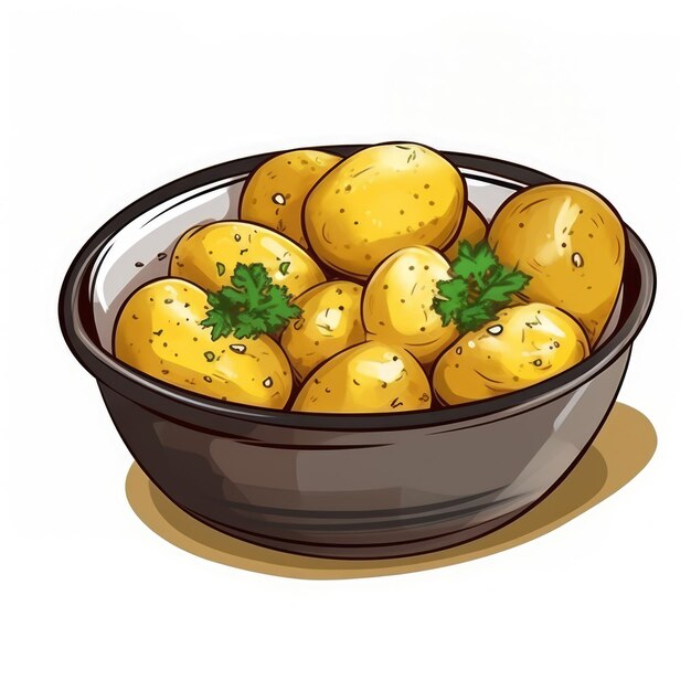 Photo boiled potatoes