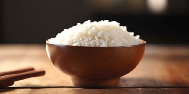 煮た白米とハーブ ゲネレーティブ・AI