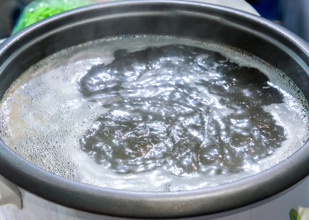 Boiling broth