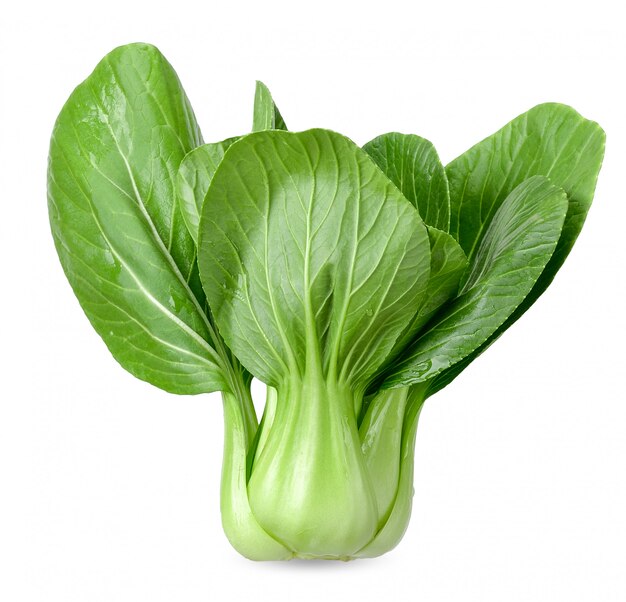 Bok choy geïsoleerd op wit met het knippen van weg