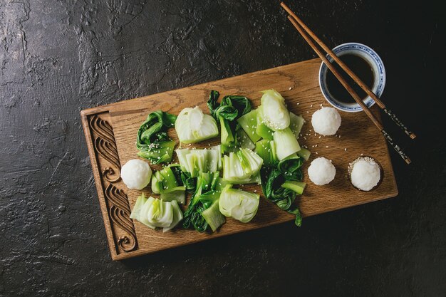 Bok choy met rijst