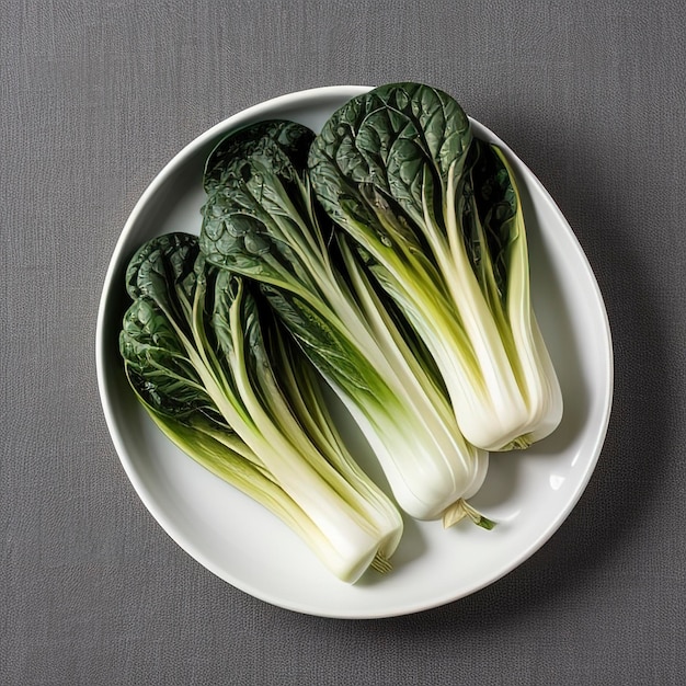 Bok choy white background