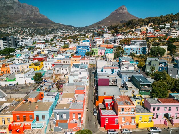 Photo bokaap cape town colourful residential malay community in south africa