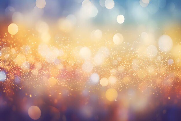 Photo bokeh abstract background with glitter lights blurred soft vintage colored