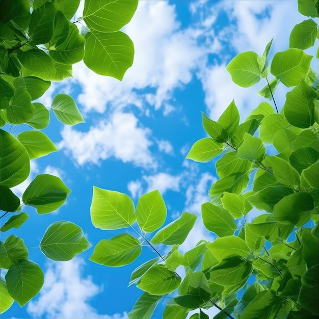 bokeh background of green leaves