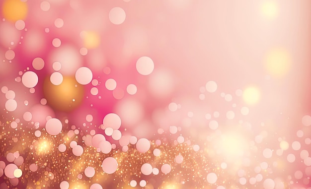 Bokeh background on pink