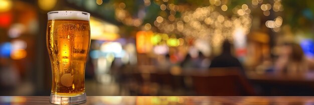 Боке фон пивного ресторана Street Bar под открытым небом в Азии