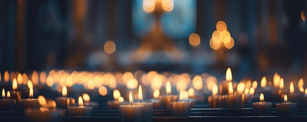 Bokeh background with candles