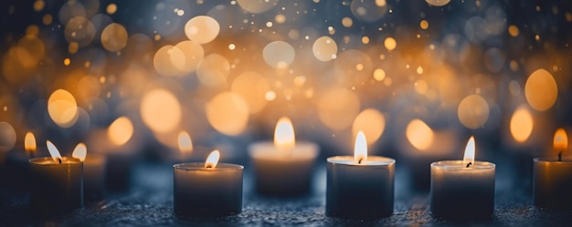 Bokeh background with candles