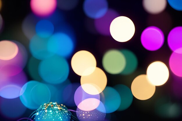 Bokeh on black background for use in photo editor beautiful bright curly bokeh magic background