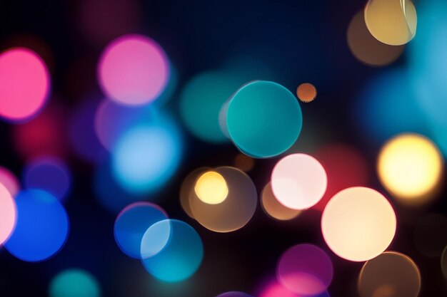 Bokeh on black background for use in photo editor beautiful bright curly bokeh magic background