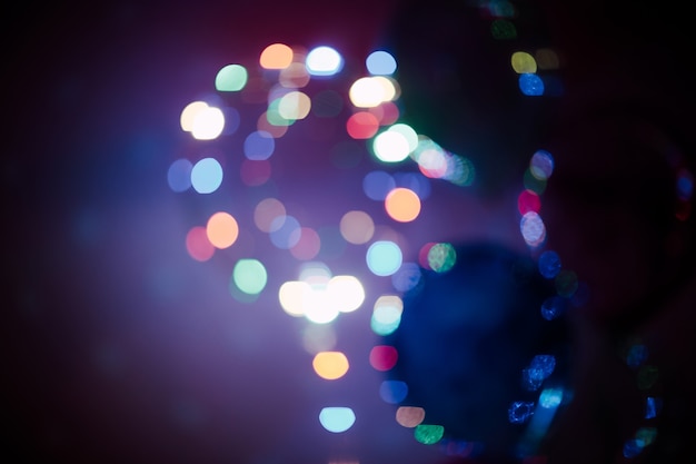 Bokeh blurred background glowing balloons