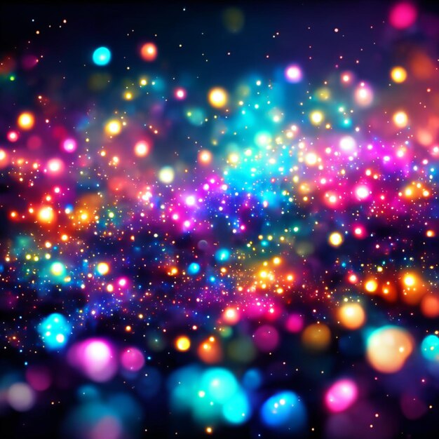 Bokeh of bright magic festive lights background holiday night light wallpaper