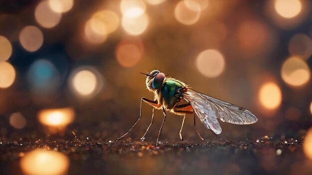 Bokeh glitter fly