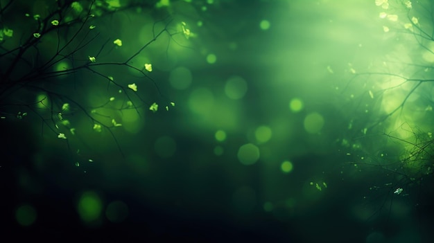 Photo bokeh green colors