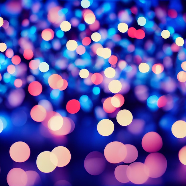 Bokeh lichten achtergrondeffect wazig behang kerstverlichting onscherp