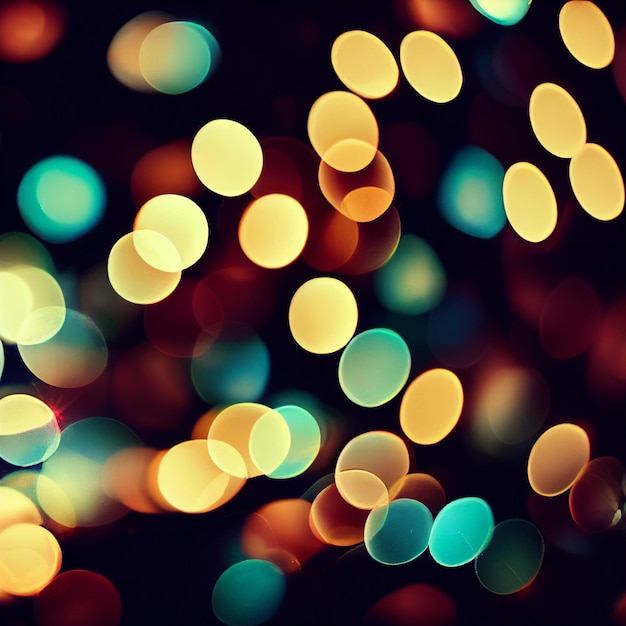 Bokeh lichten achtergrondeffect wazig behang kerstverlichting onscherp