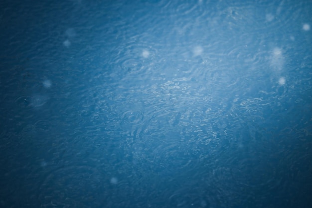 Bokeh light and blue water background in the pool