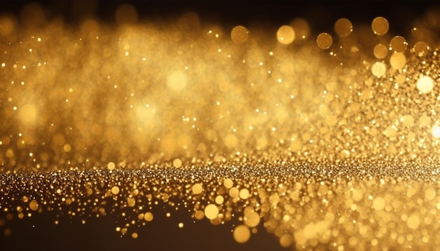 Bokeh light of gold glitters background