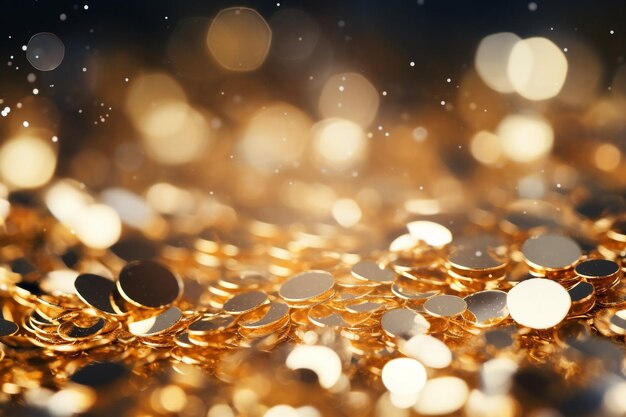 Foto la luce di bokeh luccica d'oro