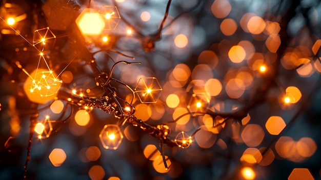 Bokeh lights background hd 8k wallpaper stock photographic image