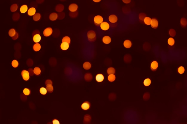 Bokeh of lights on black background