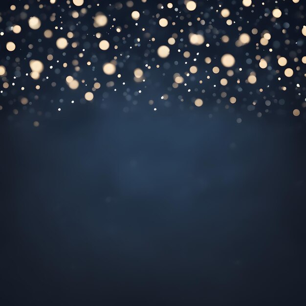 Bokeh lights over dark blue background decoration concept