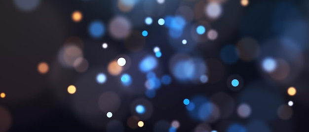 Bokeh lights effect on dark background