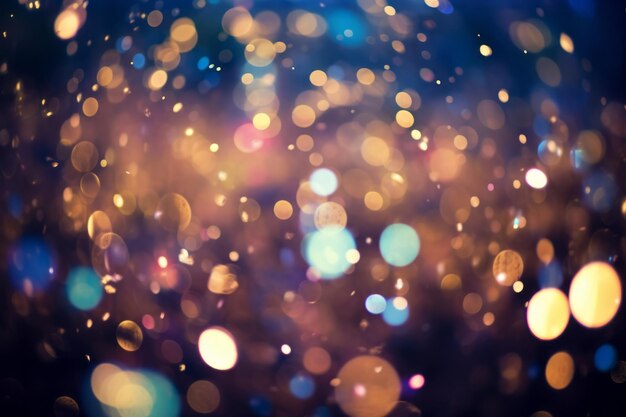 Bokeh lights forming Happy New Year new year photo