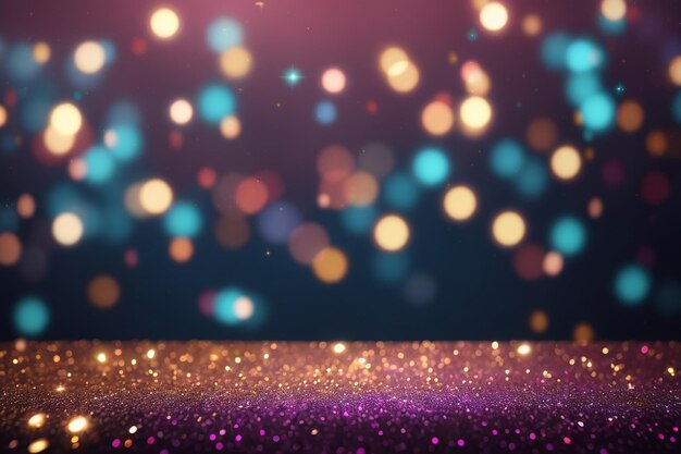 Photo bokeh lights and glitter background