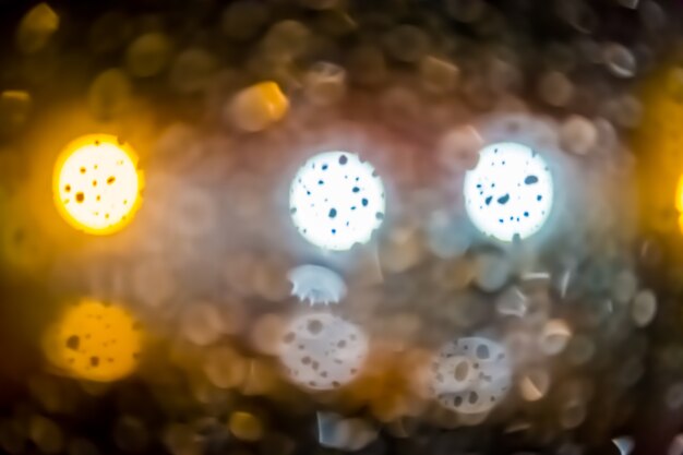 사진 워터 드롭 배경으로 빛의 bokeh