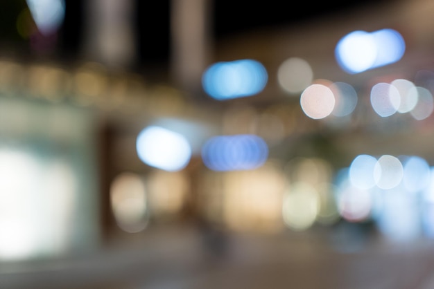 Bokeh of the shopping mall at night