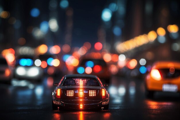 Bokeh of traffic city background