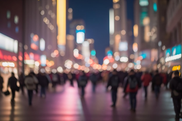 Bokeh van een drukke stadsstraat