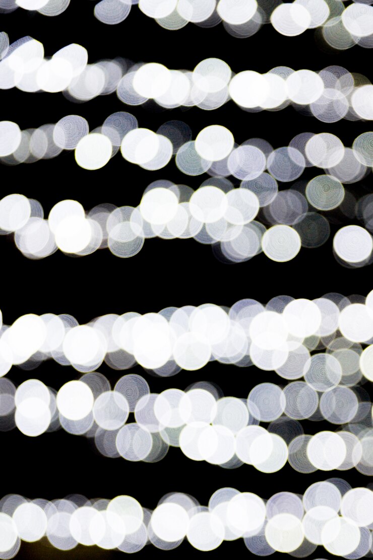 Photo 검은 배경에 bokeh 백색 조명