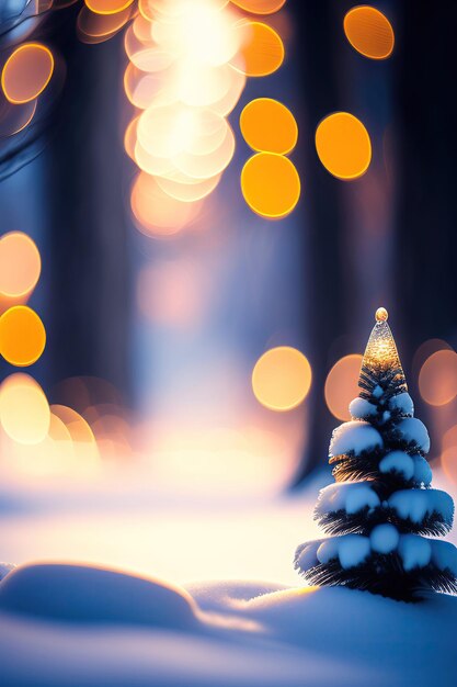 Bokeh winter background