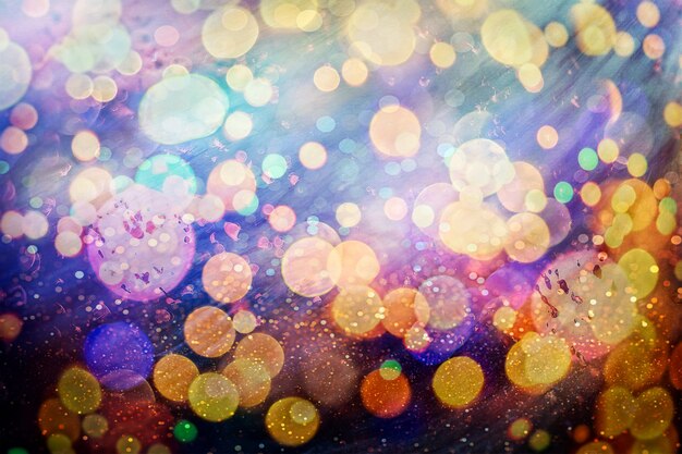 Bokeh with multi colors, Festive lights bokeh background, Defocused bokeh lights, Blurred bokeh