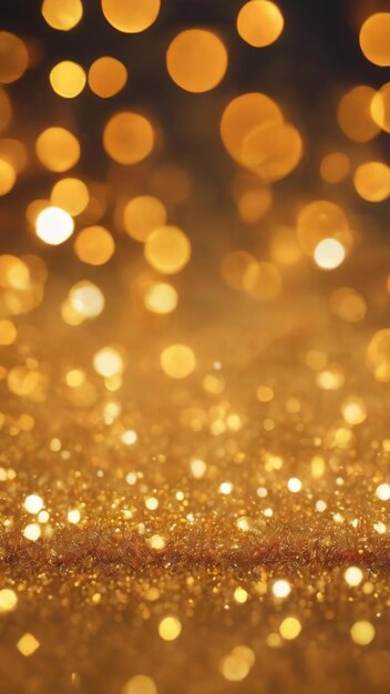 Bokeh yellow orange defocus golden shining background