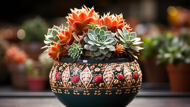 Bolcactus in een pot