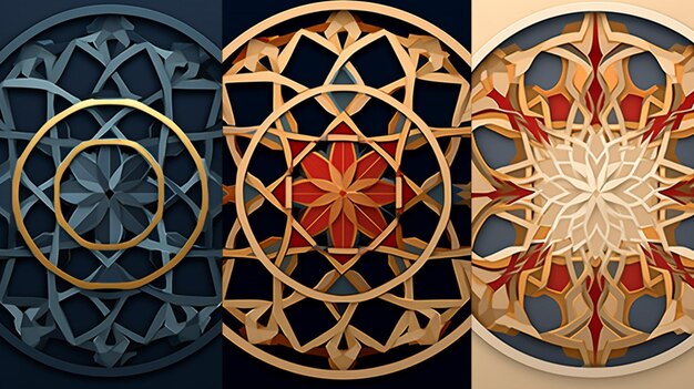 Foto audaci motivi astratti ispirati alla geometria islamica