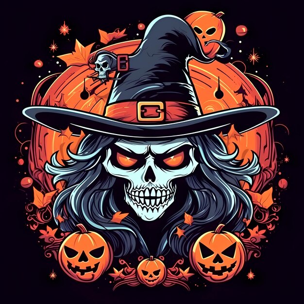 bold avatar character for halloween event mascot illustration profile photo