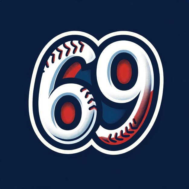 Photo bold baseballthemed 69 logo for sports teams and apparel brands