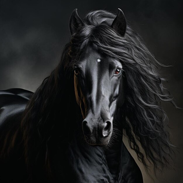 Photo bold black beauty dark background image