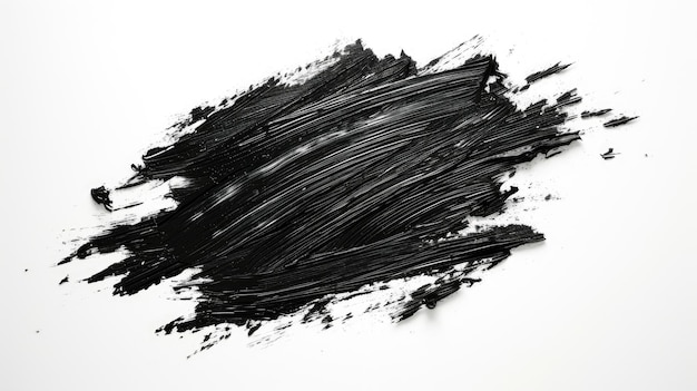 Bold Black Brushstroke geïsoleerd op witte achtergrond kunst