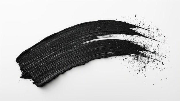 Bold Black Brushstroke geïsoleerd op witte achtergrond kunst