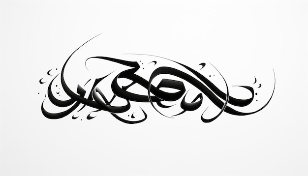 Bold black freehand Arabic calligraphy lettering