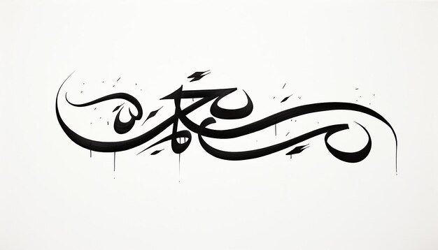 Bold black freehand Arabic calligraphy lettering