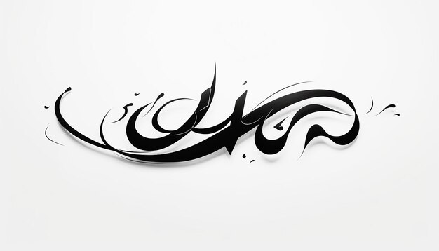 Bold black freehand Arabic calligraphy lettering